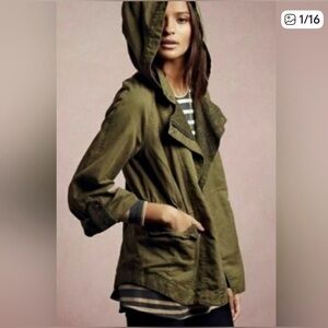 ⭐️Hei Hei By Anthropologie Anorak Utility Camo Lace Hooded Jacket⭐️